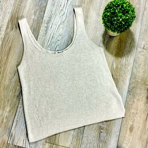 Madewell cropped ribbed relaxed fit tank top